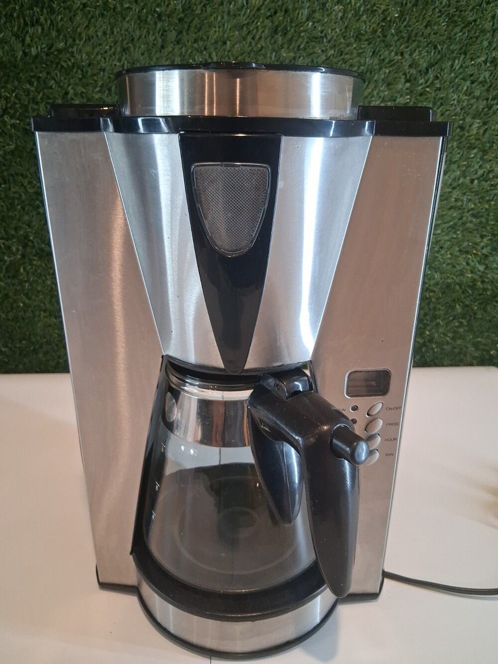Everstar XQ698TG 10-Cup Programmable Coffee Maker Stainless Steel Black Used